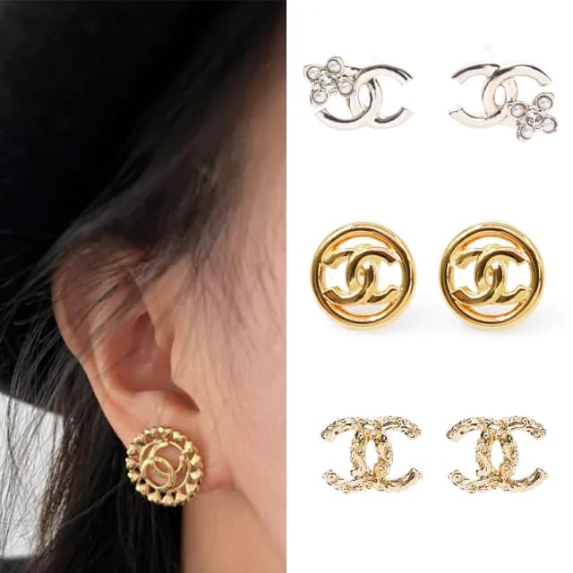 【CHANEL 香奈兒】經典雙C耳針(多款選)