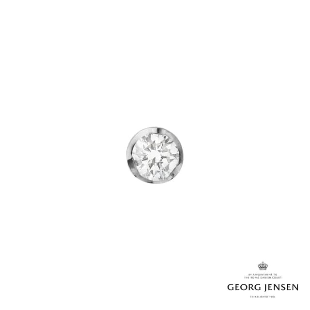 【Georg Jensen 官方旗艦店】GEORG JENSEN SIGNATURE DIAMONDS 單鑽耳環 單支(18K白金 鑽石)