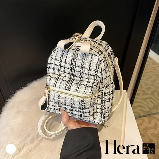 【HERA 赫拉】情人節禮物 小香風迷你多用雙肩包 H114041402(小香風 多用 雙肩包)