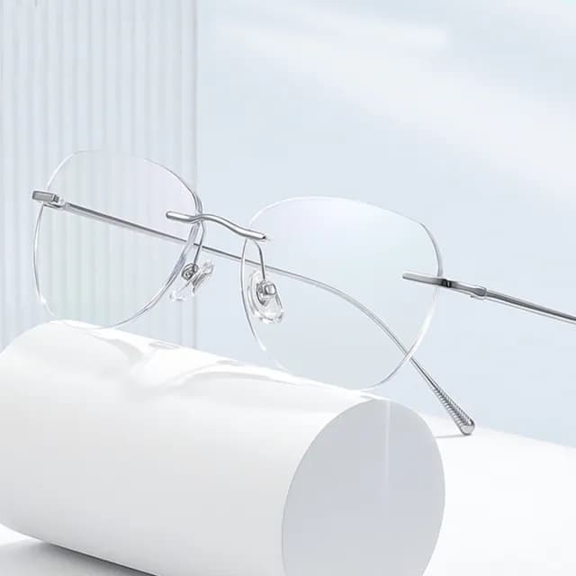 【LEEHER】純鈦眼鏡/無度數眼鏡/超輕鏡架/無框眼鏡/氣質眼鏡/眼鏡/鏡框/鏡架/顯臉小/素顏