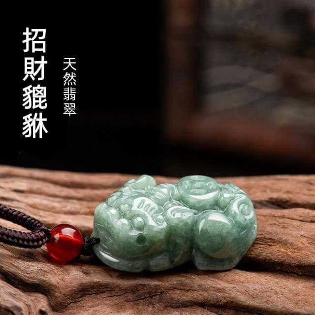 【Penny珮妮】A貨翡翠小貔貅吊墜項鍊(母親節 父親節 生日禮物 交換禮物 送女友 尾牙 新年 結婚)
