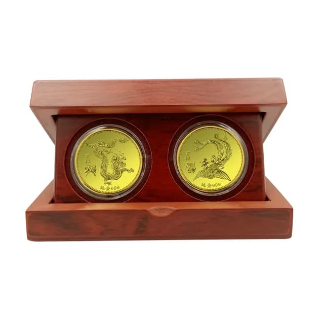 【三省堂】龍鳳呈祥紀念金幣(開運金幣 純金紀念金幣 收藏送禮 彌月禮 生日禮物 結婚禮物)