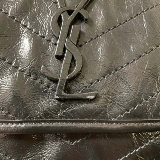 【YSL】全新福利品 SAINT LAURENT Medium Niki 中款 銀鍊 翻蓋 斜背包 肩背包 黑色