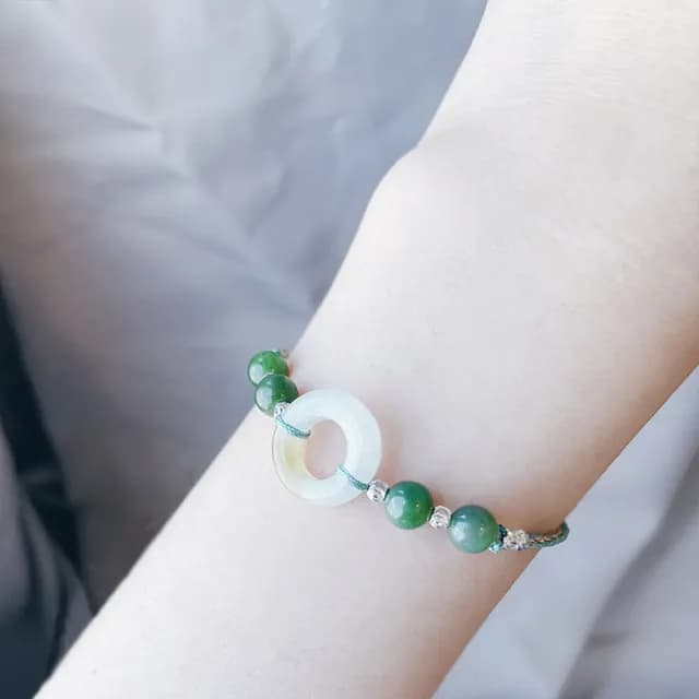 【City Diamond 引雅】天然珍珠 緬甸玉 新中式編織 手繩 棉繩 設計 手鍊-多款任選(職人工藝系列)