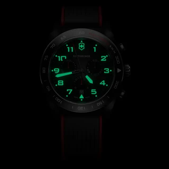 【VICTORINOX 瑞士維氏】Swiss Army 啞光 浮雕數字 計時碼錶 男錶 送禮 禮物推薦(VISA-242051)