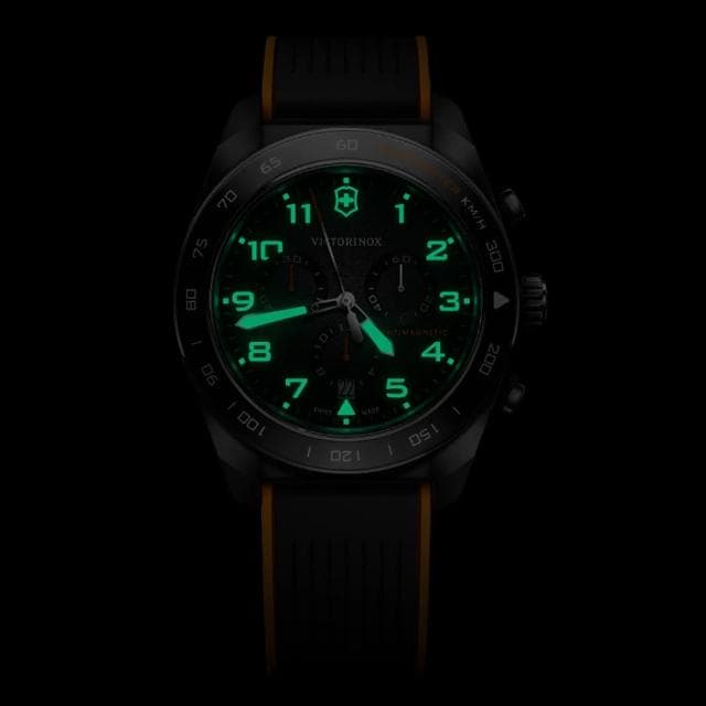 【VICTORINOX 瑞士維氏】Swiss Army 啞光 浮雕數字 計時碼錶 男錶 送禮 禮物推薦(VISA-242050)