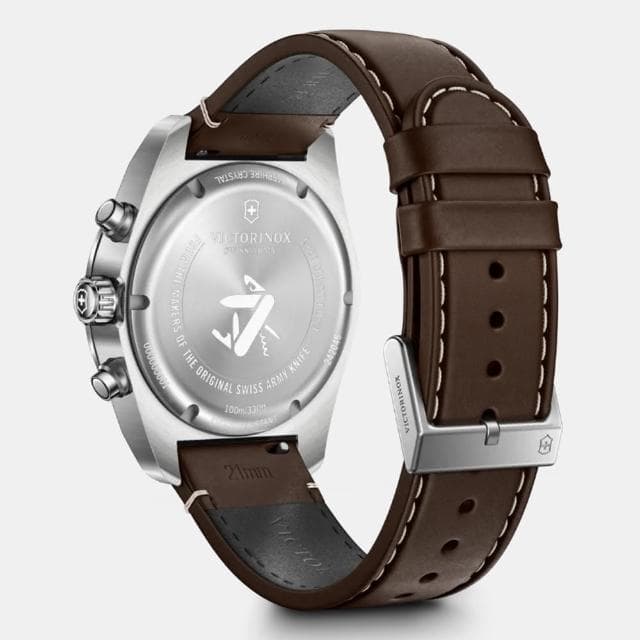 【VICTORINOX 瑞士維氏】Swiss Army 啞光 浮雕數字 計時碼錶 男錶 送禮 禮物推薦(VISA-242046)