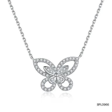 【鉅曜】18K金 精品蝴蝶項鍊 百搭日常時尚(培育鑽石)