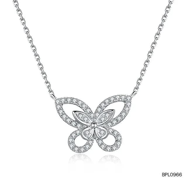 【鉅曜】18K金 精品蝴蝶項鍊 百搭日常時尚(培育鑽石)