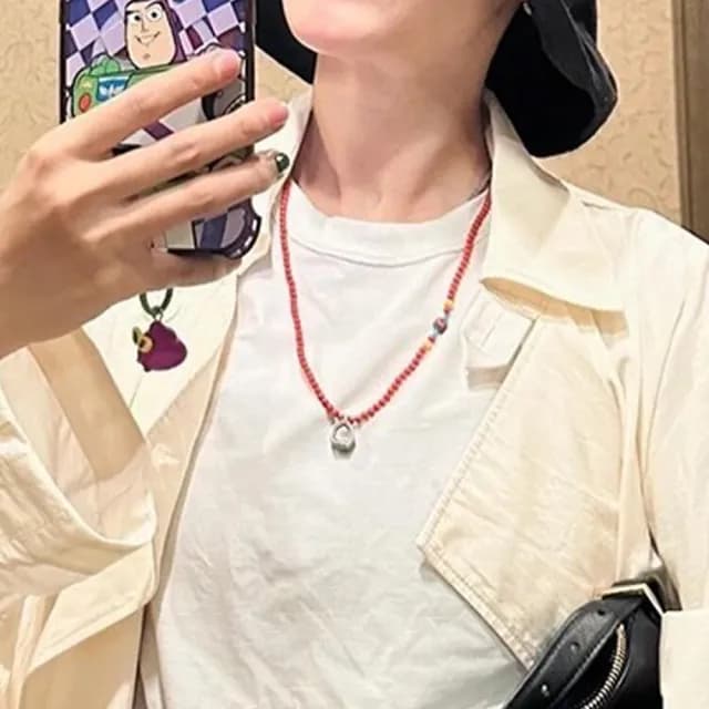 【MoonDy】情人節禮物 項鍊 飾品 女生項鍊 綠松石 蜜蠟 串珠項鍊 手工 復古項鍊 神像 吊墜 毛衣鏈 長鍊 朱