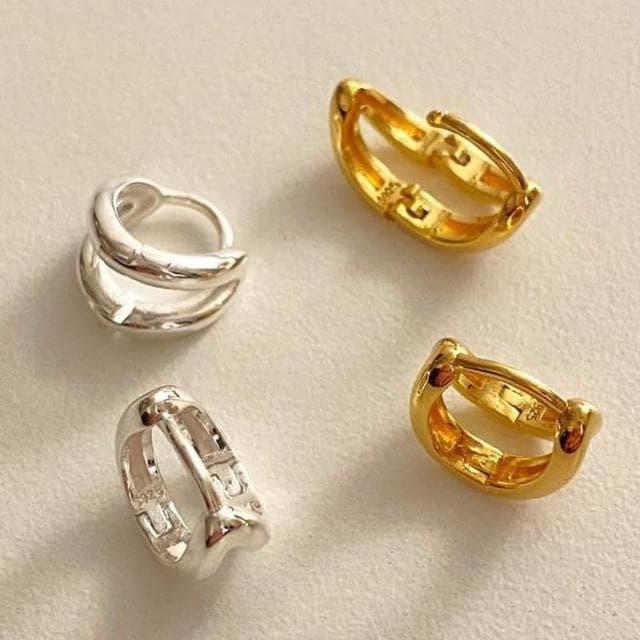 【KT DADA】情人節禮物 小圈耳環 高級感 輕奢 耳飾 耳扣 韓國飾品 簡約ins風 個性耳環 抗敏耳環 925 純銀耳
