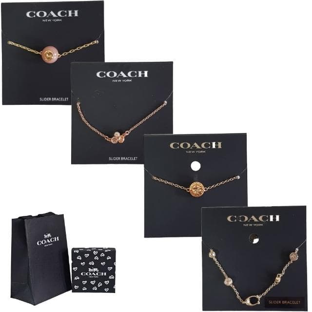【COACH】COACH聯合款式手鍊手環多款可選(花瓣/迴紋針/鎖頭/字母/鑲鑽/贈原廠紙袋紙盒/送禮)