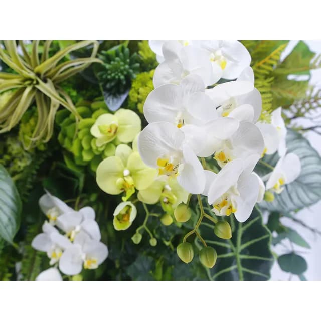 【HUGO DECO 榆果傢飾】高擬真蘭花植栽裝置壁飾/裝置 免運專人配送限雙北市(電箱裝飾/仿真植物/牆面美化)