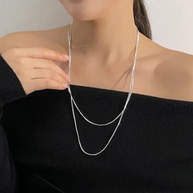 【KT DADA】純銀項鍊 抗過敏項鍊 飾品 項鍊 毛衣鍊 長鍊 百搭 女生項鍊 女生禮物 氣質項鍊 s925