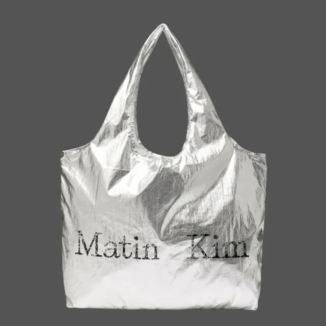 【MATIN KIM】官方旗艦 MATIN亮面子母購物袋(多款任選)