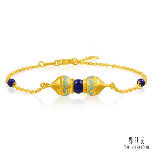 【點睛品】青語如蔓 青金石黃金手鍊