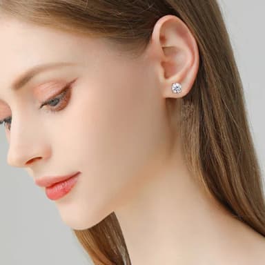 【LEESA】S925銀\耳飾\耳針\小香風耳環\氣質耳環\情人節禮物\飾品\耳環\女生耳環\莫桑石\純銀耳環\鋯石