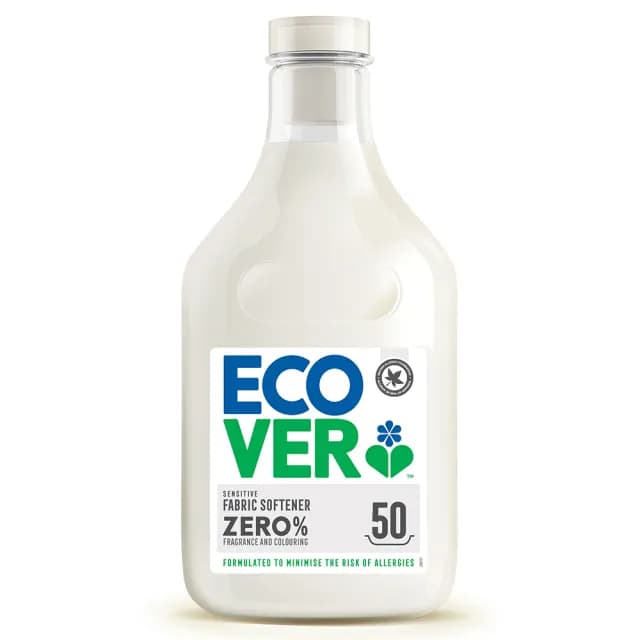 【ECOVER 宜珂】無添加ZERO親膚低敏柔軟精1500ml(嬰兒柔軟精 幼兒衣物)