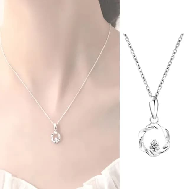 【永戀】愛無止境 莫比烏斯環S999純銀項鍊(定情 無限愛意 飾品 短鍊 鎖骨鍊 洋裝禮服 生日禮物)