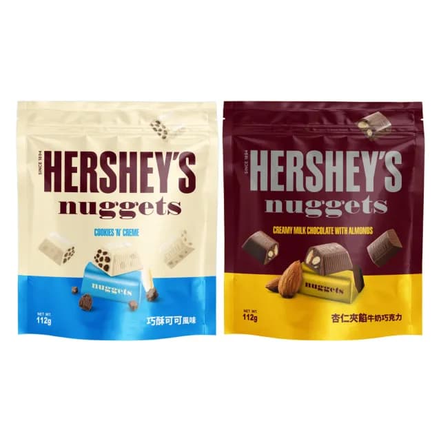 【Hersheys 好時】金磚杏仁夾餡牛奶巧克力 分享包(112g)