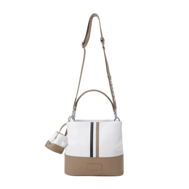 【BOSS GOLF】父親節禮物 LEATHER TOTE BAG 女士 皮革托特包 卡其色(BS24SSWB2020100F)