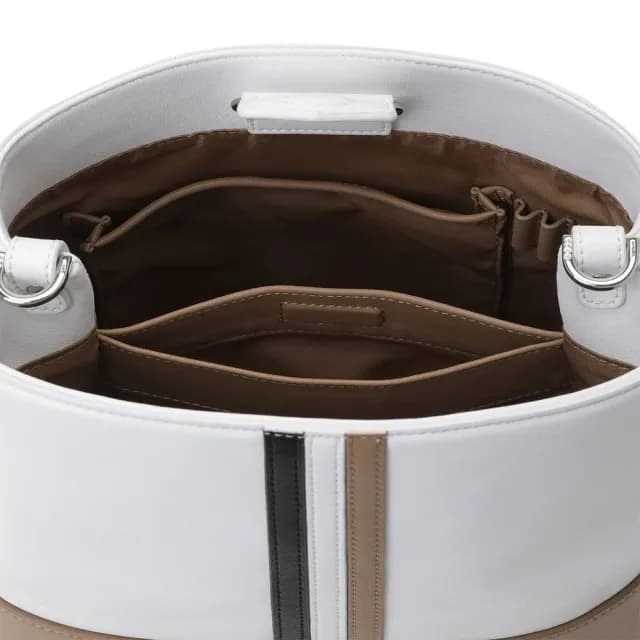 【BOSS GOLF】父親節禮物 LEATHER TOTE BAG 女士 皮革托特包 卡其色(BS24SSWB2020100F)