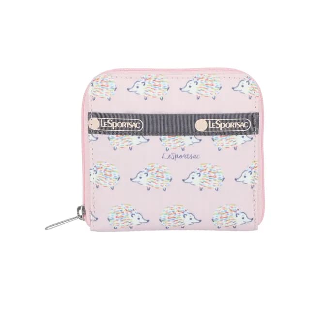 【Lesportsac】簡約極簡輕薄錢包 卡夾 鈔票夾 送禮 禮物 女包 男包 情人節禮物(北國小刺蝟)