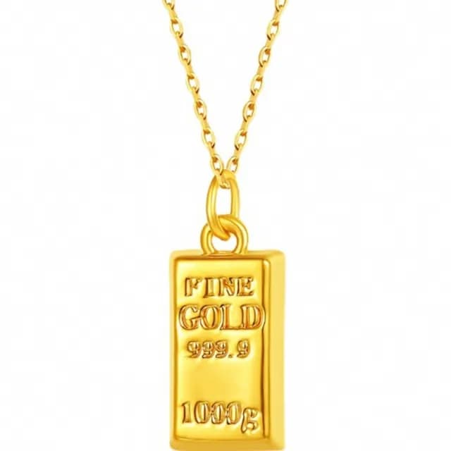 【Penny珮妮】黃金999迷你暴富金磚金塊項鍊(母親節 交換禮物 送女友 生日禮物 情人節 尾牙 新年禮物 結婚)