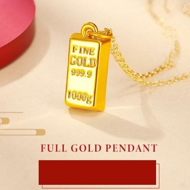 【Penny珮妮】黃金999迷你暴富金磚金塊項鍊(母親節 交換禮物 送女友 生日禮物 情人節 尾牙 新年禮物 結婚)
