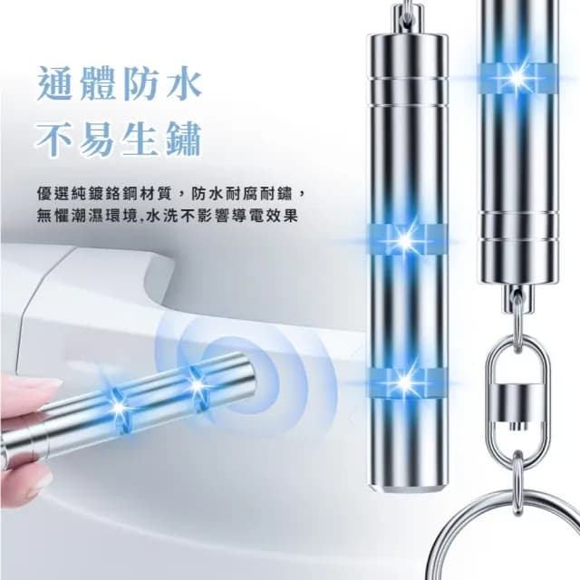 【一步消除】父親節禮物 升級版發光顯示靜電消除器(靜電釋放器 消除靜電 車用去靜電棒 防靜電鑰匙扣 交換禮