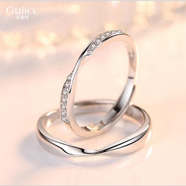 【Golicc 古里雅】對戒 莫比烏斯 扭轉情侶戒(母親節 生日 情人節 造型戒 食指戒 尾戒 禮物)