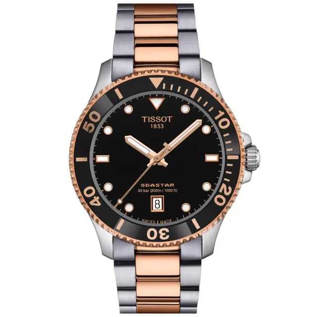 【TISSOT 天梭 官方授權】SEASTAR 1000 潛水石英對錶 畢業禮物 送禮 推薦(T1204102205101+T1202102205101)