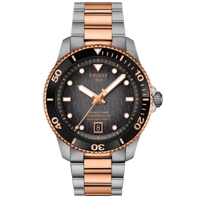 【TISSOT 天梭】SEASTAR1000海星系列 潛水機械腕錶 畢業禮物 送禮 推薦(T1208072205101)
