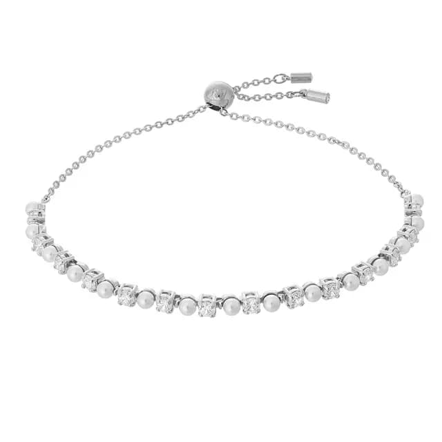 【SWAROVSKI 施華洛世奇】Matrix Tennis 銀色水晶手鏈(限 量 出 清)