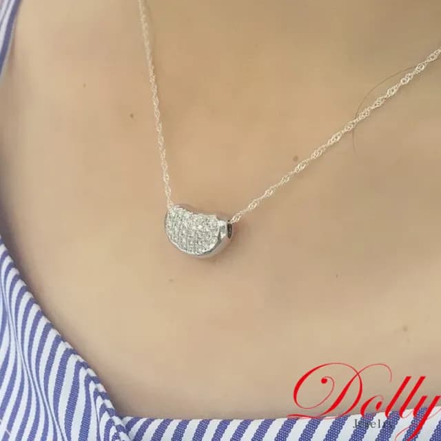 【DOLLY】0.50克拉 天然鑽石 F/VS2 14K金鑽石項鍊(母親節 長輩送禮 交換禮物首選)