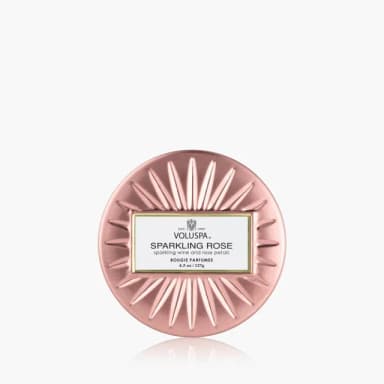 【VOLUSPA】華麗年代系列 玫瑰氣泡香氛蠟燭 迷你錫盒 4.5oz/127g(Sparkling Rose)