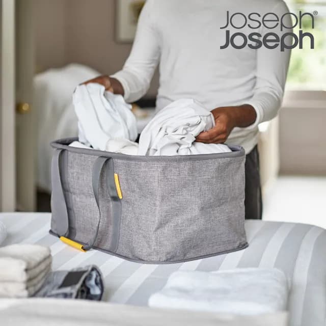 【Joseph Joseph】可折疊洗衣提籃-35L(母親節禮物 摺疊 洗衣籃 髒衣籃 手提籃)