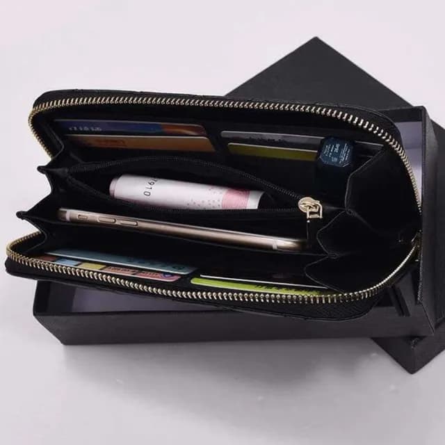 【LEESA】雙11 羊皮長夾\錢包\真皮錢包\真皮包包\手拿包\菱格包\長款錢包\女生錢包\菱格長夾\小