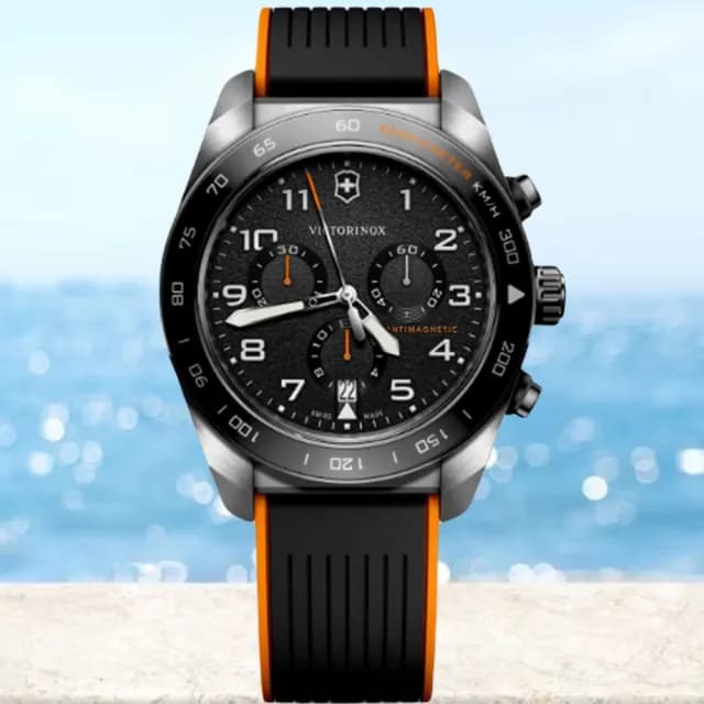 【VICTORINOX 瑞士維氏】Swiss Army 數字 計時碼錶 手錶 送禮 禮物推薦(VISA-242050)