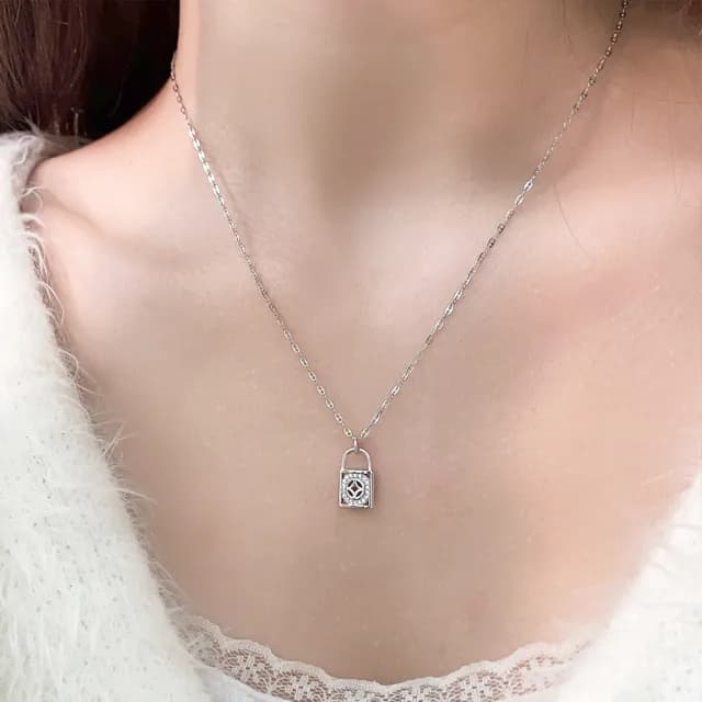 【MoonDy】飾品 項鍊 純銀項鍊 女生項鍊 鎖骨鏈 項鍊女 輕奢 百搭 高級感 銀飾 銀項鍊 氣質項鍊