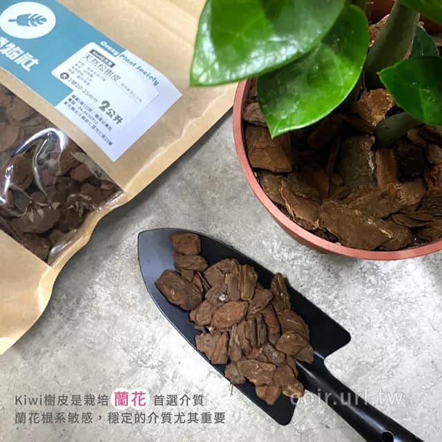 【天然介質】紐西蘭Kiwi天然松樹皮 4號小粒3-8mm(盆栽鋪設緩衝 防雜草 蘭花栽培 鹿角蕨栽培 瘋狂植物社)