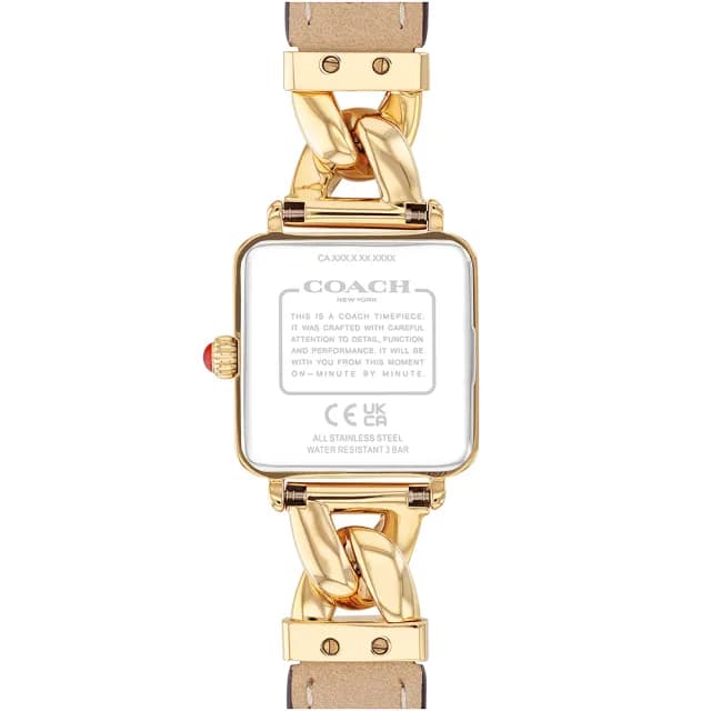 【COACH】Cass 方形數字女錶-22mm 母親節 送禮 禮物(CO14504358)
