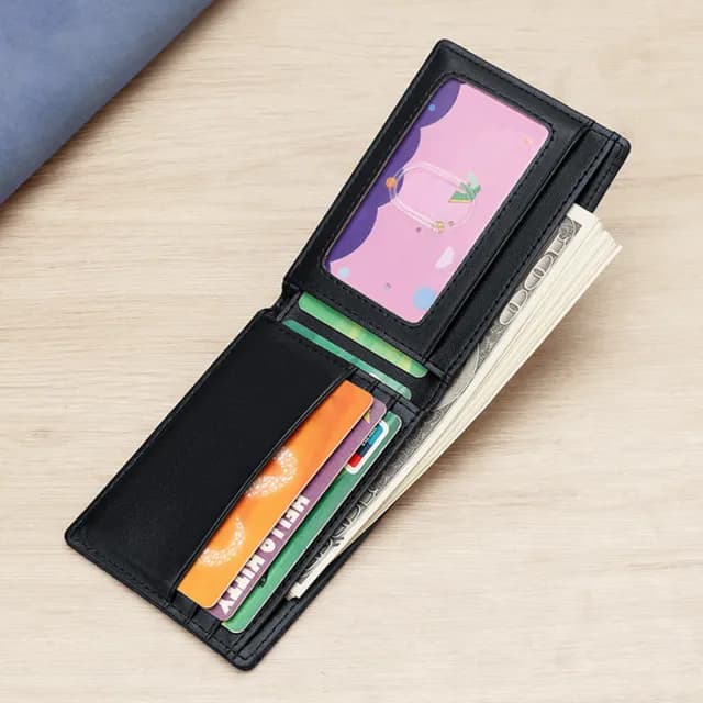 【LEESA】雙11 碳纖維紋\美金錢夾\薄錢包\防盜刷錢包\手機錢包\信用卡包\韓國錢包\錢包\皮夾\短