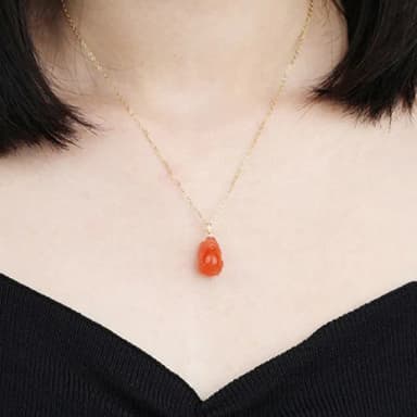 【MoonDy】飾品 項鍊 女生項鍊 紅瑪瑙項鍊 18K金 貔貅項鍊 招財項鍊 保平安 吊墜 男女通用 天然