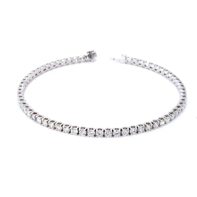 【BRILLMOND】2.2克拉 PT950鉑金 四爪 天然鑽石手鍊(天然鑽石總重2.2克拉)