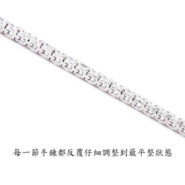 【BRILLMOND】2.2克拉 PT950鉑金 四爪 天然鑽石手鍊(天然鑽石總重2.2克拉)