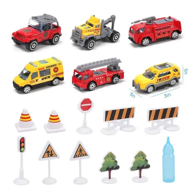 【CuteStone】聲光救援運輸噴霧飛機套裝玩具(飛機玩具 生日玩具 玩具車)