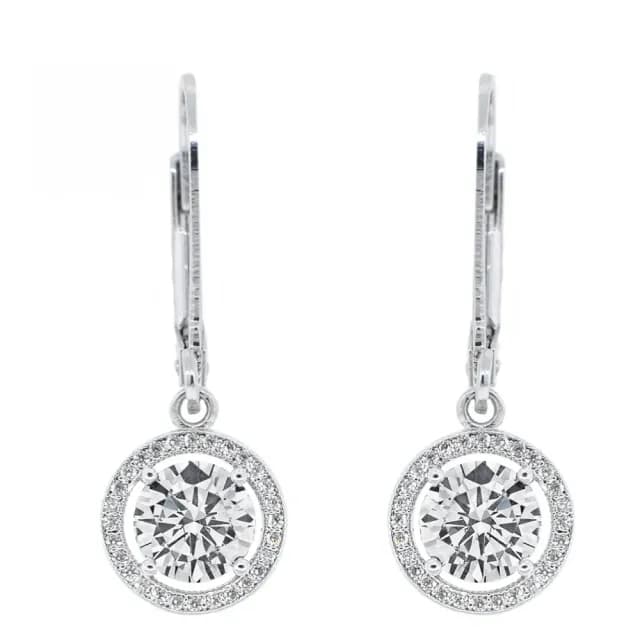 【Cate & Chloe】Juliana 圓J形耳環(3A級蘇聯鑽)