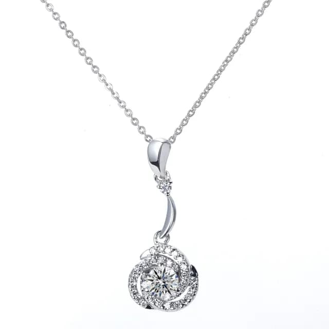 【DOLLY】情人節禮物 0.50克拉 天然鑽石 F/VS2 完美車工14K金項鍊-007(母親節 情人節 交換禮物首選)