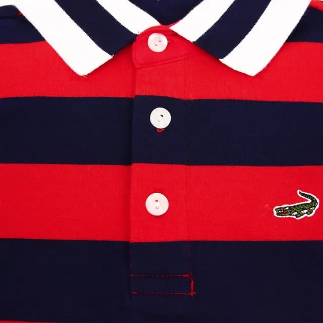 【Crocodile Junior 小鱷魚童裝】『小鱷魚童裝』經典條紋POLO衫(產品編號 : C67130-01 小童款)